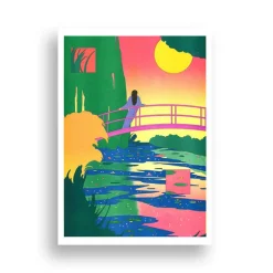 Affiches Et Reproductions<Boutiques de musées Affiche Le Bassin aux nymphéas, harmonie rose (Claude Monet) par María Medem - Kiblind