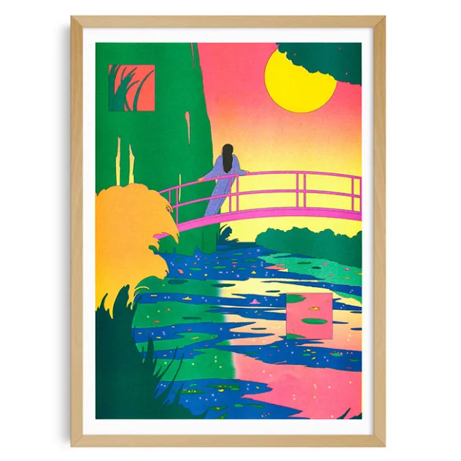 Affiches Et Reproductions<Boutiques de musées Affiche Le Bassin aux nymphéas, harmonie rose (Claude Monet) par María Medem - Kiblind