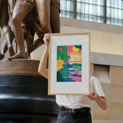 Affiches Et Reproductions<Boutiques de musées Affiche Le Bassin aux nymphéas, harmonie rose (Claude Monet) par María Medem - Kiblind