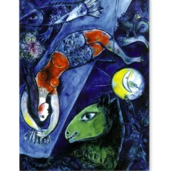 Affiches Et Reproductions<Boutiques de musées Affiche Marc Chagall - Le cirque bleu, 1950