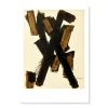 Boutiques de musées Affiche Pierre Soulages - Brou de noix sur papier marouflé sur toile, 1950 - 50x70 cm Online
