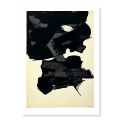 Affiches Et Reproductions<Boutiques de musées Affiche Pierre Soulages - Encre sur papier marouflé sur toile, 1963 - 50x70 cm