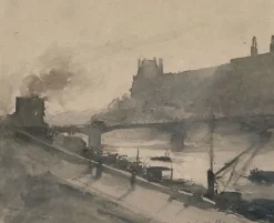 Boutiques de musées Album des vues de Paris, le Louvre et le pont du Carrousel (toiles sans cadre) Outlet