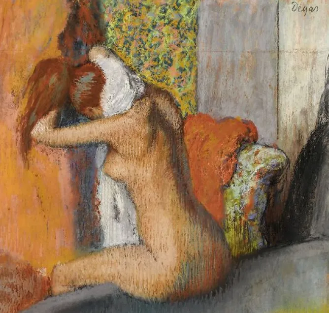 Toiles Sans Cadre|Toiles Sur Châssis<Boutiques de musées Après le bain, femme nue s’essuyant la nuque (détail) (toiles sans cadre)