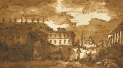 Panneaux Aluminium|Toiles Sur Châssis<Boutiques de musées A Rome : intérieur d'une cour où sont déposés des fragments d'antiques (panneaux aluminium)