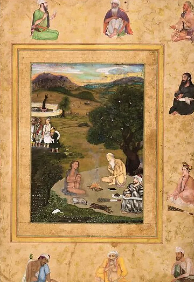 Boutiques de musées Ascètes auprès d’un feu (toiles encadrées) Discount