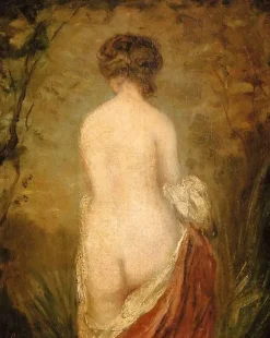 Toiles Sans Cadre|Affiches D'Art Encadrées<Boutiques de musées Baigneuse debout, vue de dos (toiles sans cadre)