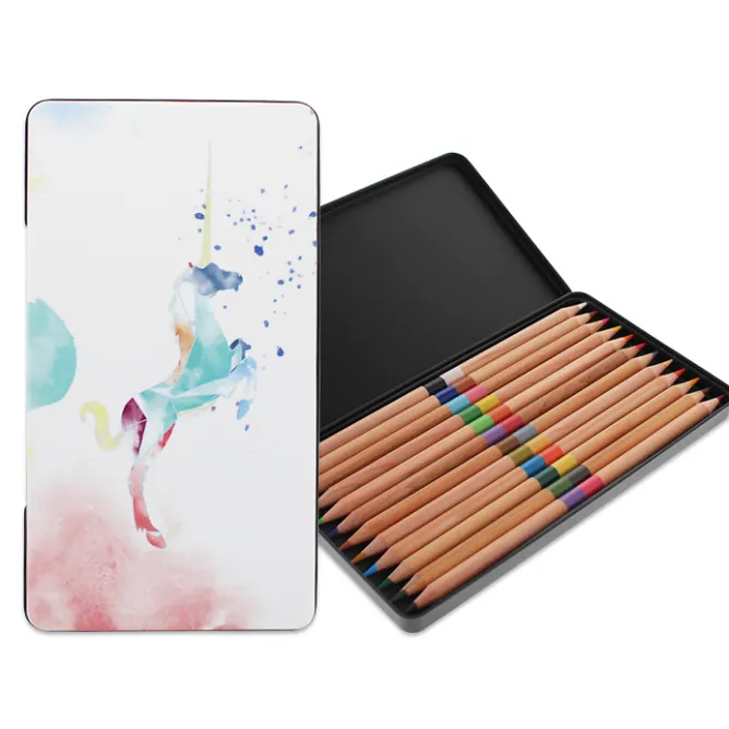 Boutiques de musées Boîte 12 crayons de couleurs duo Licorne New
