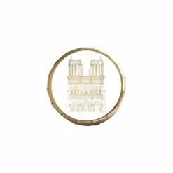 Alimentaire<Boutiques de musées Boîte de bonbons à la menthe forte - Notre-Dame de Paris Dorée sur fond blanc