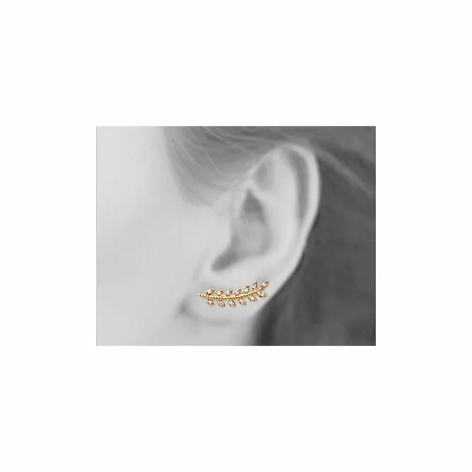 Boucles D'Oreilles<Boutiques de musées Boucles contour d'oreilles Feuilles de laurier