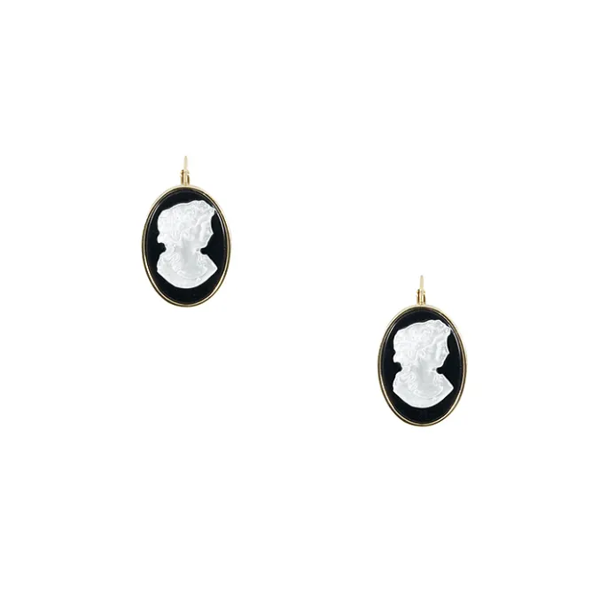 Boutiques de musées Boucles d'oreilles Camée Flore Outlet
