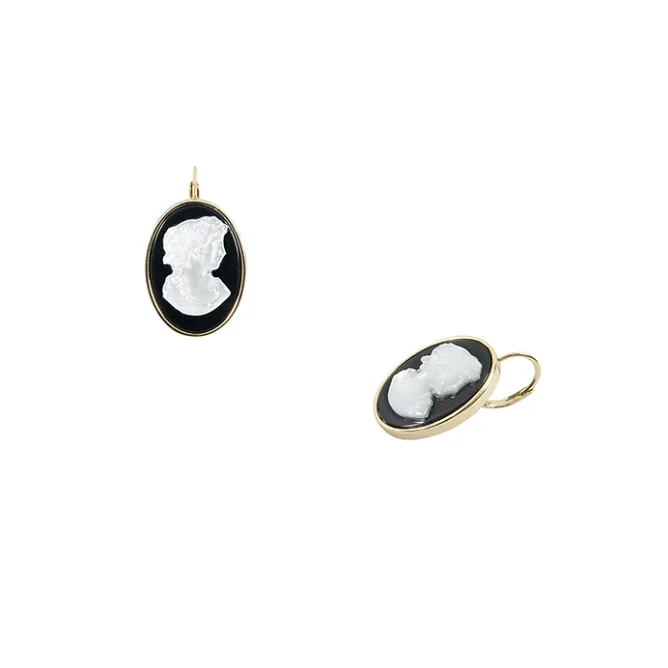 Boutiques de musées Boucles d'oreilles Camée Flore Outlet