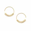 Boucles D'Oreilles<Boutiques de musées Boucles d'oreilles Créoles Feuilles de laurier Plaqué or