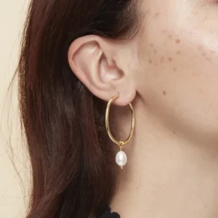 Boutiques de musées Boucles d'oreilles Créoles Perles de la Reine Discount