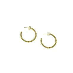 Boutiques de musées Boucles d'oreilles demi créoles torsadées Best