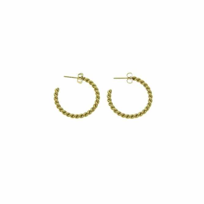 Boutiques de musées Boucles d'oreilles demi créoles torsadées Best