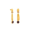 Boutiques de musées Boucles d'oreilles dorées collage lila - Joidart Online