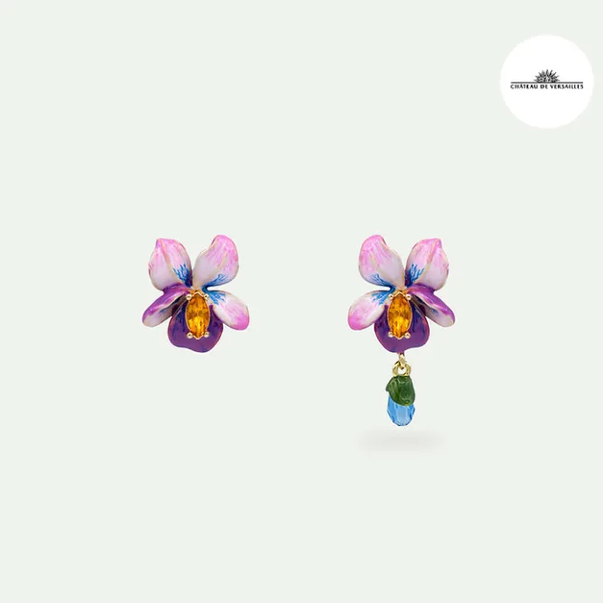 Boucles D'Oreilles<Boutiques de musées Boucles d'oreilles dormeuses Violette - Les Néréides
