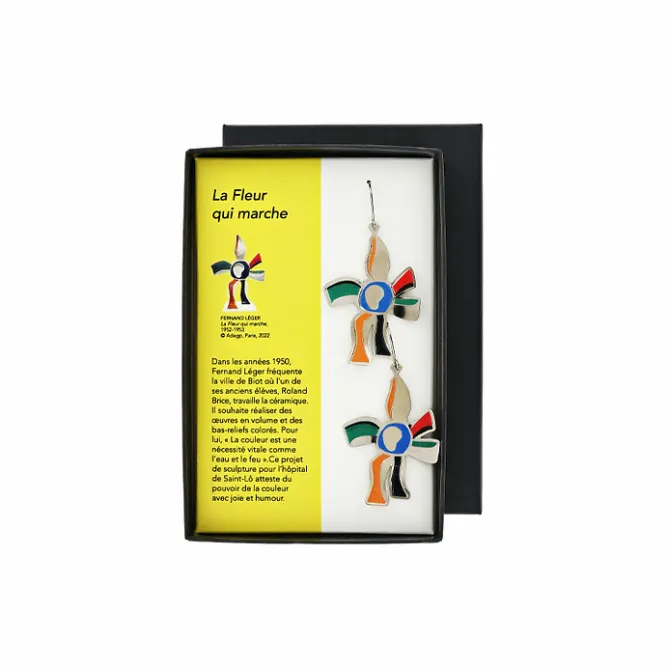 Boutiques de musées Boucles d'oreilles Fernand Léger - La Fleur qui marche Sale