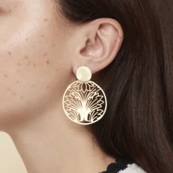 Boutiques de musées Boucles d'oreilles Feuilles d'acanthe New