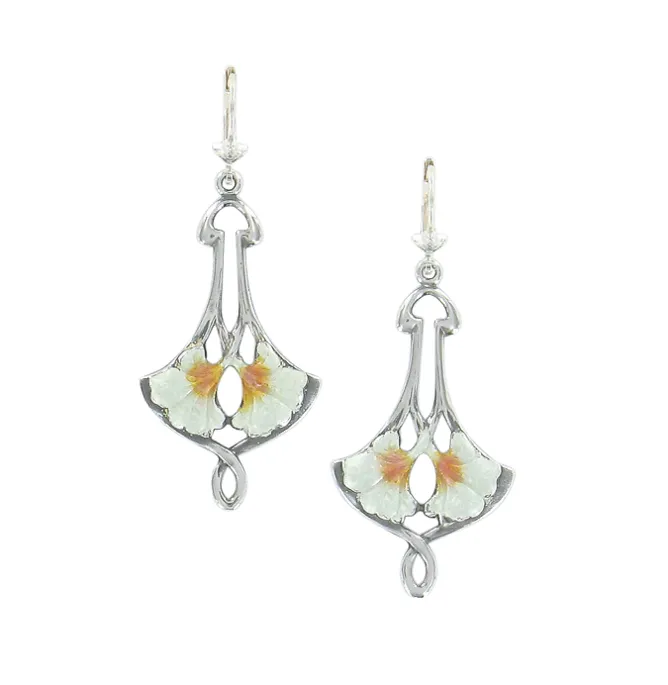 Boutiques de musées Boucles d'oreilles Gingko Art nouveau Discount