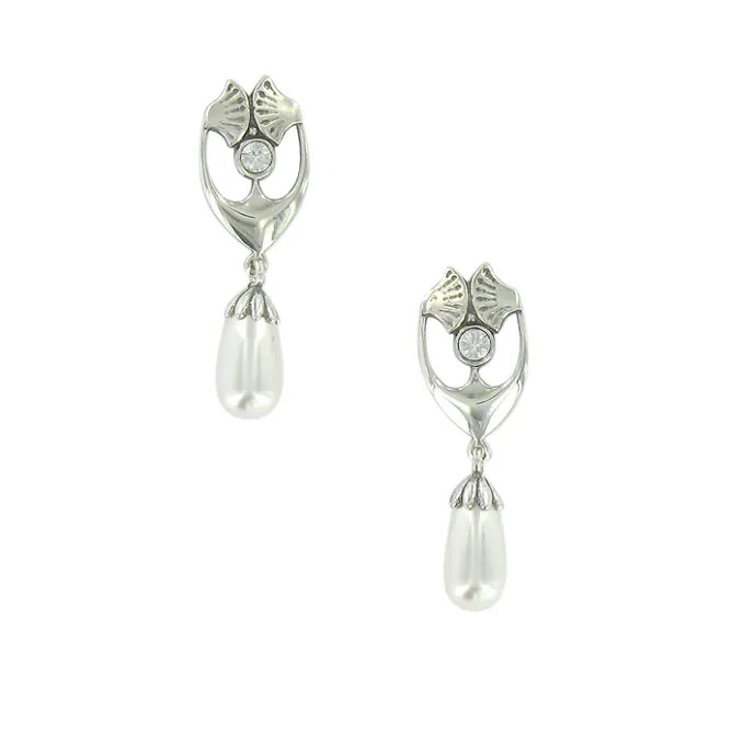Boutiques de musées Boucles d'oreilles Gingko Art nouveau Hot