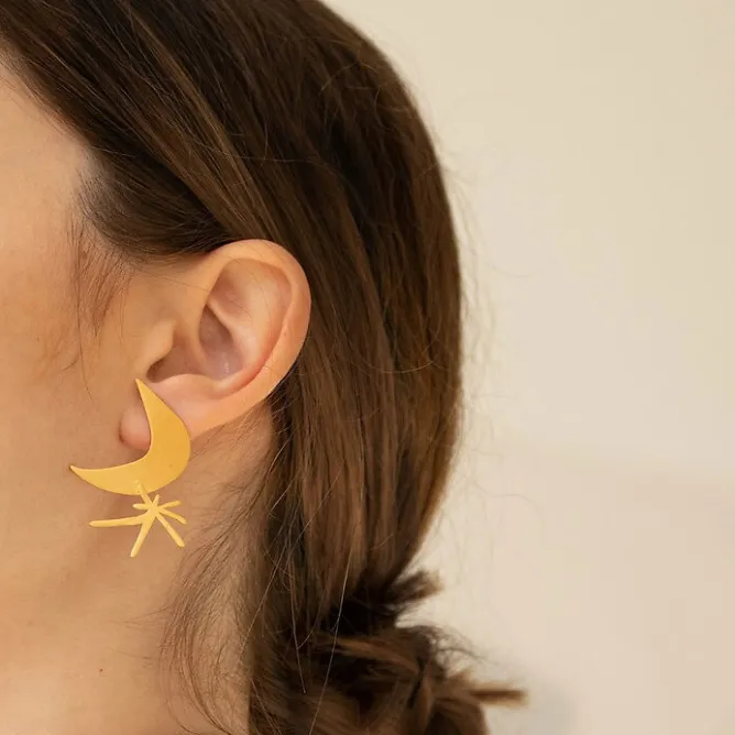 Boucles D'Oreilles<Boutiques de musées Boucles d'oreilles Joan Miró Lune et étoile