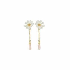 Boutiques de musées Boucles d'oreilles pendantes Fleur Blanche Berthe Morisot - Les Néréides X musée d'Orsay Sale
