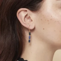 Boutiques de musées Boucles d'oreilles pendantes Antiques avec pierres bleues Best