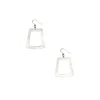 Boucles D'Oreilles<Boutiques de musées Boucles d'oreilles Trapèze en nacre blanche - L'Indochineur