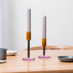 Design|Art De La Maison<Boutiques de musées Bougeoir en verre Fumé / ambre