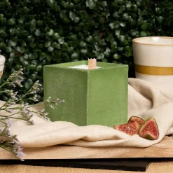 Art De La Maison<Boutiques de musées Bougie Cube - Béton Vert - Fleur d'oranger
