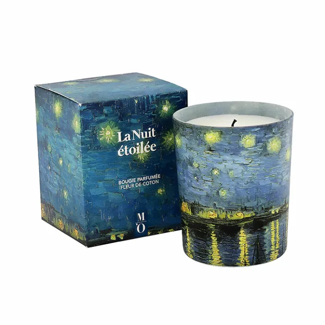 Senteurs<Boutiques de musées Bougie parfumée Fleur de coton Vincent van Gogh - La Nuit étoilée, 1888