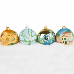 Décorations De Noël<Boutiques de musées Boule de Noël à paillettes Vincent van Gogh - Amandier en fleurs