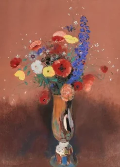 Boutiques de musées Bouquet de fleurs des champs dans un vase à long col (toiles encadrées) Best
