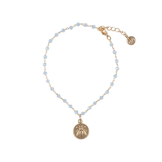 Boutiques de musées Bracelet Abeille - Bleu dragée