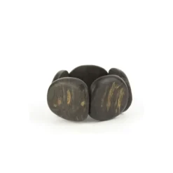 Bracelets<Boutiques de musées Bracelet articulé Galets en corne noire mate