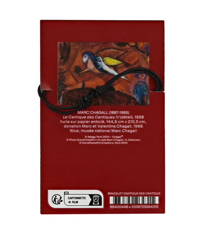 Boutiques de musées Bracelet cordon Chagall Cantique des cantiques IV