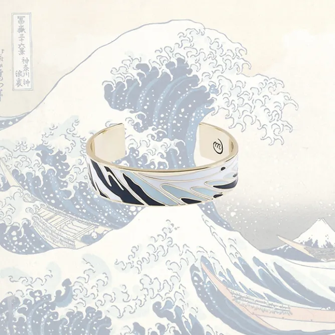 Bracelets<Boutiques de musées Bracelet jonc Hokusai - Sous la grande vague