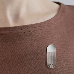 Broches<Boutiques de musées Broche magnétique oblongue argentée - Tout simplement,