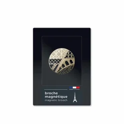 Boutiques de musées Broche magnétique Tour Eiffel Architecturale dorée - tout simplement, Discount