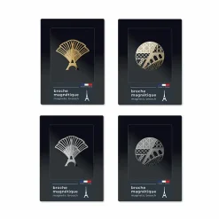Boutiques de musées Broche magnétique Tour Eiffel Festif dorée - tout simplement, Online