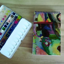 Cahiers Et Carnets<Boutiques de musées Cahier de croquis à spirale 30 feuilles Kandinsky - Paysage avec cheminée d'usine