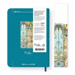 Boutiques de musées Cahier à élastique Alphonse Mucha - Documents décoratifs bleus (Planche n°30) Discount
