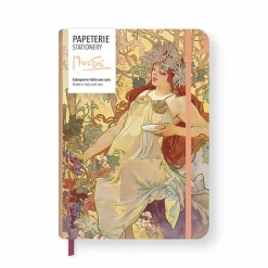 Boutiques de musées Cahier à élastique Alphonse Mucha - L'Automne