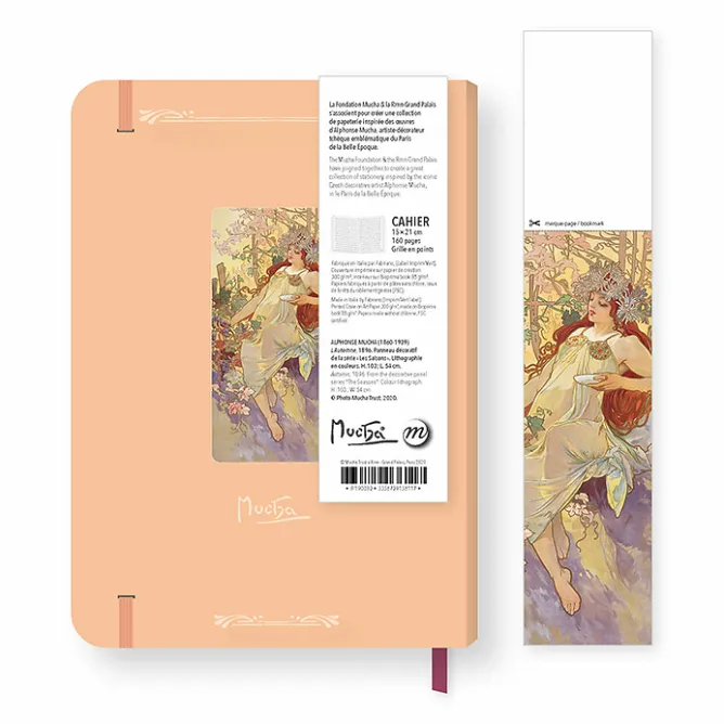 Boutiques de musées Cahier à élastique Alphonse Mucha - L'Automne