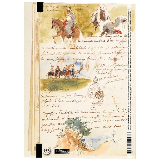 Boutiques de musées Cahier à élastique Eugène Delacroix - Cavaliers Hot