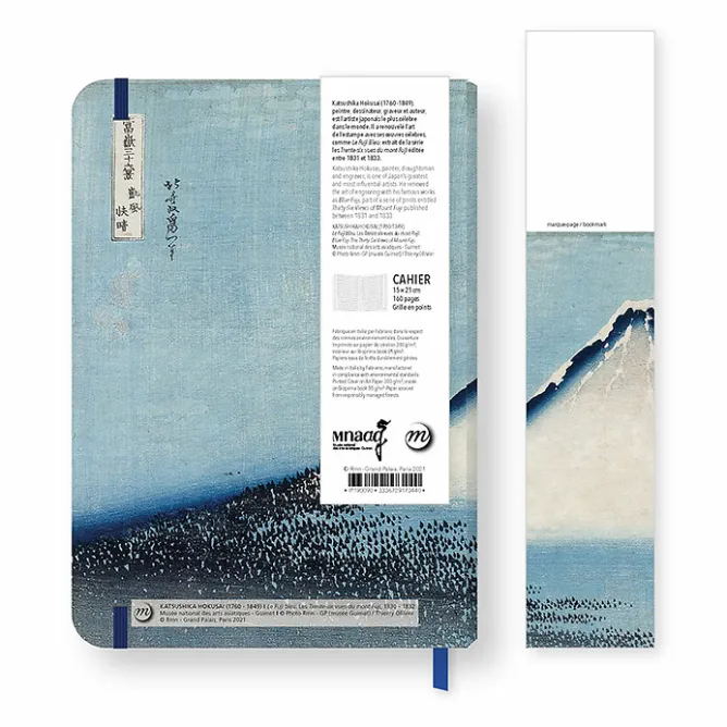 Cahiers Et Carnets<Boutiques de musées Cahier à élastique Katsushika Hokusai - Le Fuji bleu