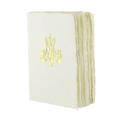 Boutiques de musées Cahier papier bouilli en cuve - Monogramme de Marie-Antoinette - Beige New
