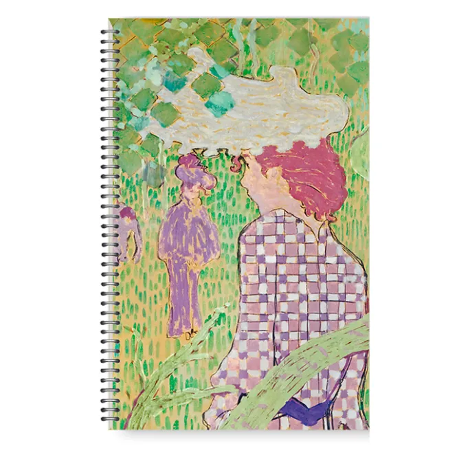 Boutiques de musées Cahier à spirale Bonnard Femme à la robe quadrillée Discount